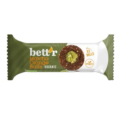 Bile din fructe cu matcha si portocale ecologice, 45 g, Bettr