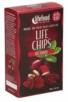 LifeChips din sfecla raw Bio, 40g, Lifefood