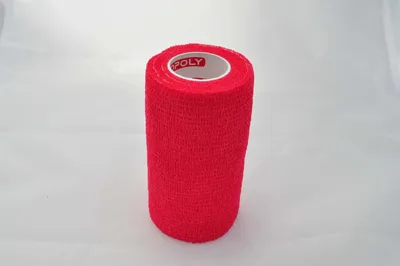 Bandaj autoadeziv 10cm x 4,5m, rosu, Copoly