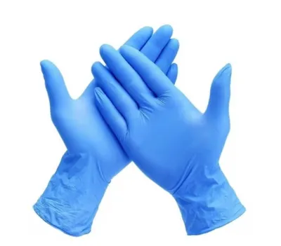 Mănuși de Examinare din Nitril Nepudrate Albastre XL, 100 Bucăți, Vivo Medical