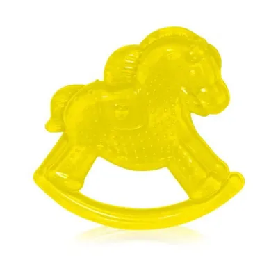 Jucarie refrigeranta 3 luni+ Horse Yellow, 1 bucata, Lorelli