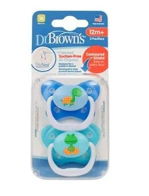 Suzeta din silicon albastra Nivel 3 PreVent, 2 bucati, Dr. Brown's