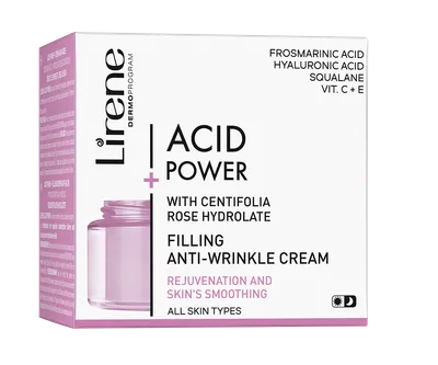 Crema anti-rid netezitoare zi/noapte toate tipurile de piele Acid Power, 50ml, Lirene