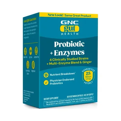 GNC PROBIOTIC SOLUTIONS CU ENZIME DIGESTIVE 25BILLION X 60 CAPSULE