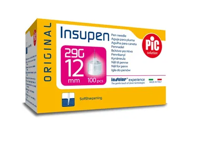 Ace sterile pen insulina Insupen 29G x 12 mm, 100 bucati, Pic Solution
