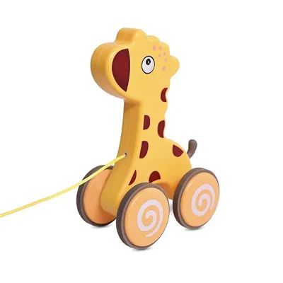 Jucarie de tras cu roti 9-36 luni Girafa, 1 bucata, Lorelli