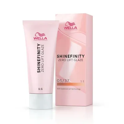 Vopsea demi-permanenta Shinefinity Zero Lift Glaze 05/37 Caramel Espresso, 60 ml, Wella Professionals