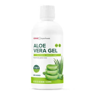 Aloe Vera Gel organic pentru digestie detoxifiere si imunitate SuperFoods, 946ml, GNC