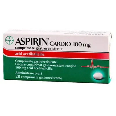 Aspirin Cardio 100 mg, 28 comprimate gastrorezistente, Bayer