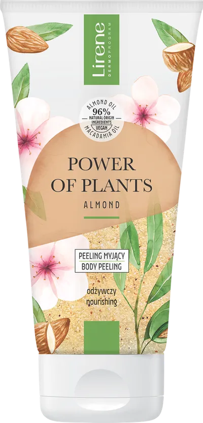 Peeling corporal hranitor cu extract de migdale Power of Plants, 175ml, Lirene