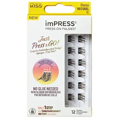 Gene false Impress Press-On Falsies Classy Natural, 12 bucati, Kiss
