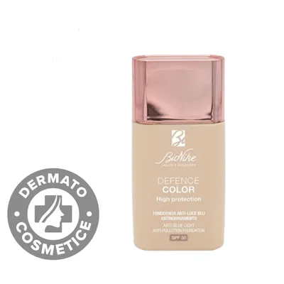 Fond de ten SPF 30 anti-lumina albastra si poluare 301 Perle Defence Color High Protection, 30ml, Bionike