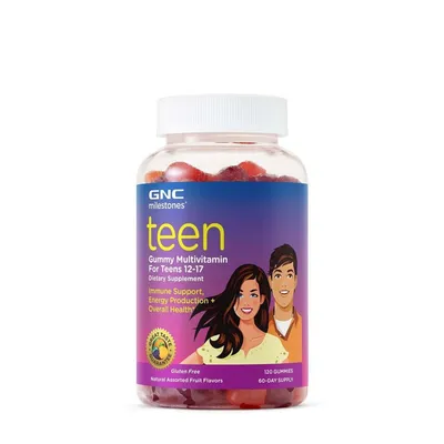 GNC MILESTONES TEEN MULTIVITAMINE JELEURI PENTRU ADOLESCENTI 12-17 ANI 120 JELEURI