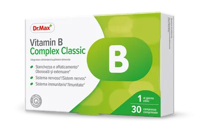 Dr. Max Vitamin B Complex Classic, 30 comprimate