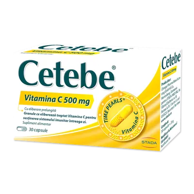 Cetebe Vitamina C 500mg, 30 capsule, Stada