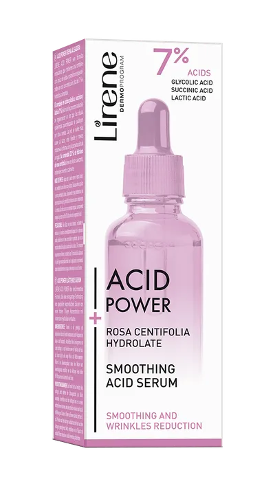 Ser netezitor cu acid succinic pentru toate tipurile de piele Acid Power, 30ml, Lirene