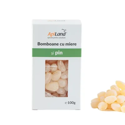 Bomboane cu miere si pin, 100 g, Apiland