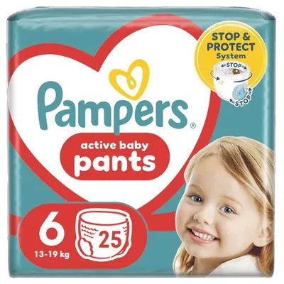 Scutece-chilotel Pants Marimea 6 pentru 15+kg, 25 bucati, Pampers