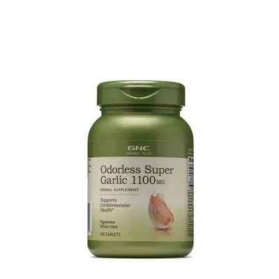 Super Usturoi Inodor 1100mg, 100 tablete, GNC