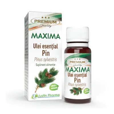 Ulei esential de pin Maxima, uz extern, 10 ml, Justin Pharma