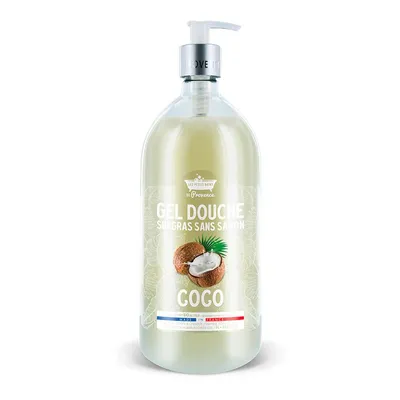 Gel de dus cu Cocos Surgras fara sapun, 1l, Les Petites Bains de Provence