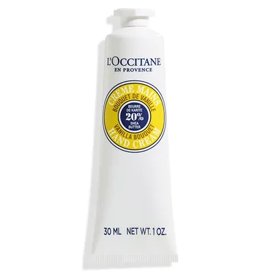 Crema de maini cu shea si vanilie Vanilla Bouquet Hand Cream, 30 ml, L'Occitane