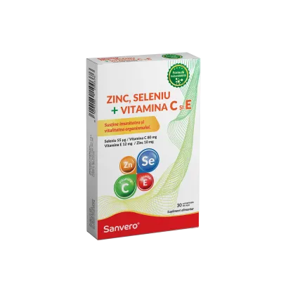 Zinc, Seleniu + Vitamina C si E, Sanvero