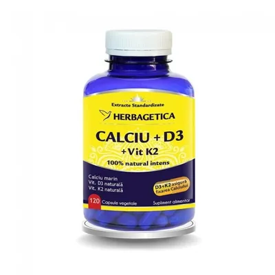 CALCIU+D3 CU VIT K2 120 CAPSULE HERBAGETICA