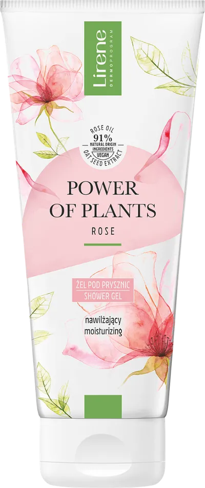 Gel de dus hidratant cu extract de trandafir Power of Plants, 200ml, Lirene