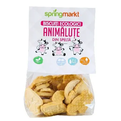 Biscuiti Eco din Spelta Animalute, 100g, Springmarkt