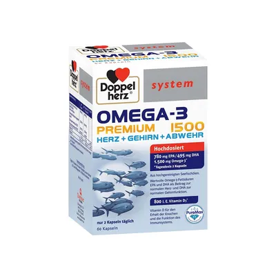 Omega 3 Premium 1500 System, 60 capsule, Doppelherz
