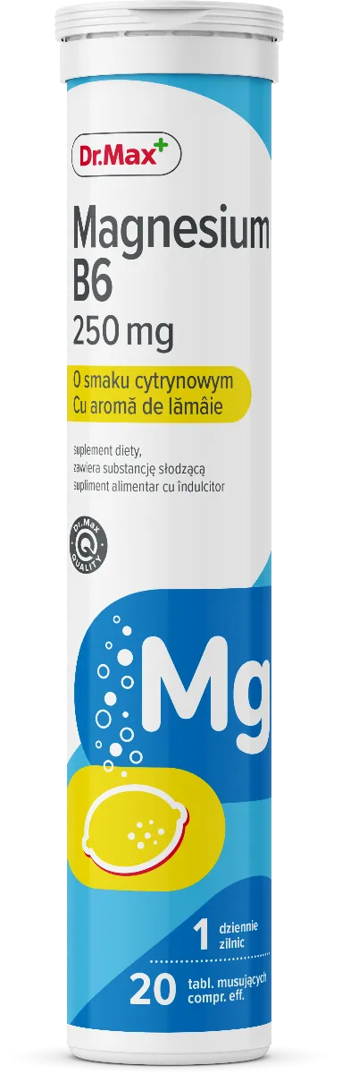Dr.Max Magnesium B6 250mg, 20 comprimate efervescente
