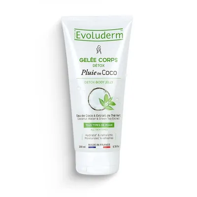 Gel-crema pentru corp detoxifianta Pluie de Coco, 200ml, Evoluderm