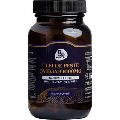 Ulei de peste Omega 3 1000mg, 60 capsule, Be Healthy