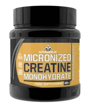 100% Creatina monohidratata micronizata cu banana-ananas, 300g, Vitabolic
