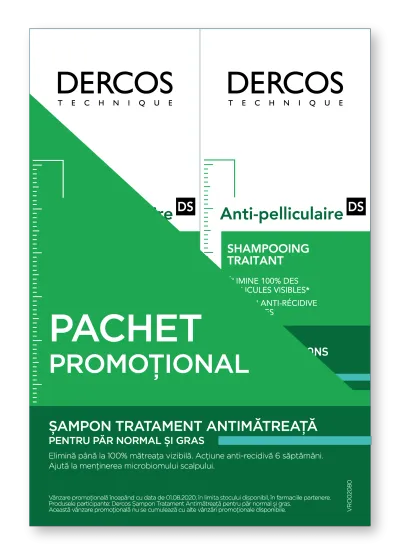 Sampon Antimatreata par Normal/Gras Dercos, 200 ml, Vichy