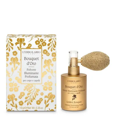 L'Erbolario Pudra parfumata stralucitoare Golden Bouquet, 10g