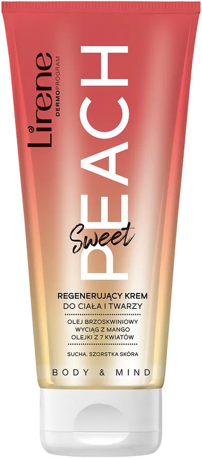 Crema regeneranta pentru corp si fata peach Body & Mind, 200ml, Lirene