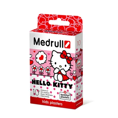 Plasturi sterili pentru copii Hello Kitty, 10 bucati, Medrull