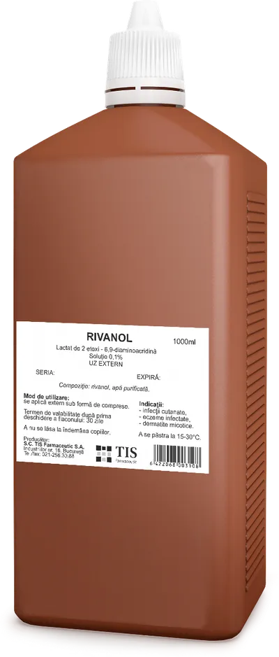 Rivanol 0,1%, 1000ml, Tis Farmaceutic