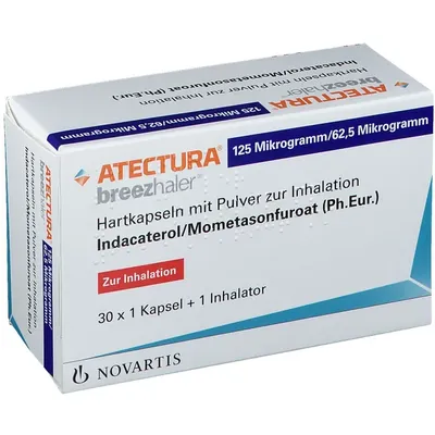 Atectura breezhaler 125mcg/62,5mcg x (30x1)caps+1inhalator