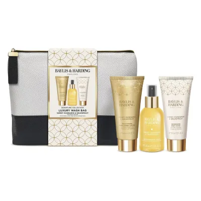 Set cadou cu portfard, Sweet Mandarin & Grapefruit, 3 piese, Baylis & Harding