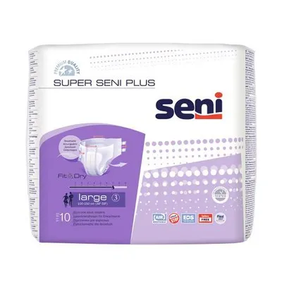 Scutece pentru adulti Super Plus, Large, 10 bucati, Seni