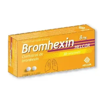 Bromhexin 8 mg, 20 comprimate, Helcor