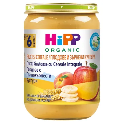 HiPP Fructe Gustoase cu Cereale Integrale, de la 6 luni, 190 g