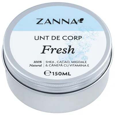 Unt de corp Fresh, 150ml, Zanna