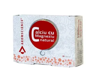Calciu cu Magneziu Natural, 20 capsule, DVR Pharm