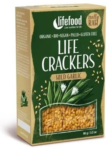 Lifecrackers cu leurda raw Bio, 90g, Lifefood