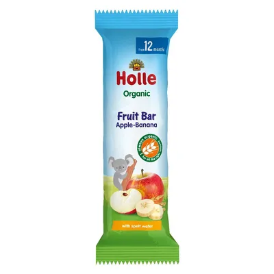 Baton pentru copii cu mar si banana, 25g, Holle Baby Food