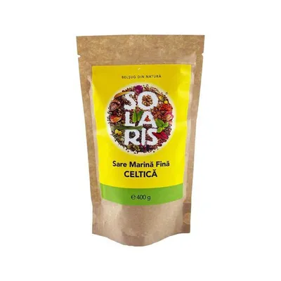 Sare marina fina celtica, 400g, Solaris